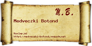 Medveczki Botond névjegykártya